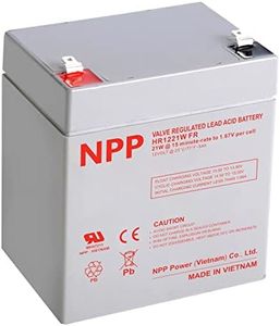 NPP HR1221W 12V 5Ah Battery, 126W High Rate AGM SLA UPS Replacement Battery with F2 Terminals, Compatible with UB1250, DJW12-4.5, CB1250, LiftMaster 485LM, Alarm Backup