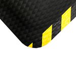 Hog Heaven Industrial-Grade Anti-Fatigue Mat | OSHA Yellow Striped or Black Border | Welding Safe, Slip Resistant, Grease/Oil Proof, Ergonomic 5/8-inch Mat (Yellow Border, 2'x3')