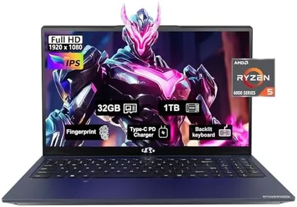 NIMO 15.6" FHD IPS Gaming Laptop, 6 Cores AMD Ryzen 5 6600H, 32GB DDR5 RAM 1TB SSD(Beat i5-12450H, Up to 4.5GHz), 6-Cores 660M GPU, 100W Type-C, Fingerprint, Backlit Keyboard, 54Wh Battery, Win11