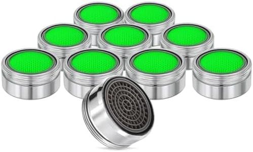 SBD 10 Pcs Fusion High Pressure Replacement Water Aerator Taps with Male Steel Cups | Aerator With Steel Cups (Pack of 10 Pieces) (Suitable For 24mm Threading Faucets)
