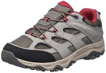 Merrell Kids Moab 3 Low Waterproof Walking Shoe, Boulder/Red, 6