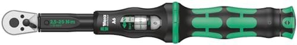 Wera Click Torque A 6 Adjustable Torque Wrench, 1/4" Hex Drive, 2.5 - 25 Nm, 05075605001