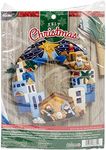 Bucilla Felt Applique Wreath Town of Bethlehem, Size 13 x 12.5-Inch