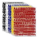 1680piece 1 Inch Iron On Heat Transfer Letters and Numbers Alphabets Numbers Fabric Vinyl Letter DIY for Sport Jerseys T Shirts Clothes Slogan Printing Crafts Decoration (10 Sheets in 5 Color)