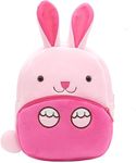 HappyChild Cute Kids School Bag Plush Animal Cartoon Travel Bag for Baby Girl And Boy 1-5 Years (BUNNY)