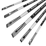 Angular Paint Brushes Set, 6 Pcs An