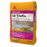 SIKA - Tile adhesive - SikaCeram-50 Tilofix - Floor and wall tile adhesive for small, medium sized ceramic tiles - Indoor use - Self curing - Grey - 20kg