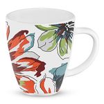 Larah by BOROSIL Bali Opalware Mug | Set of 1 Pcs Tea/Coffee Mugs, 390 ml Each | Microwave & Dishwasher Safe, Bone-Ash Free | Crockery Set Ideal for Daily Use & Gifting | White