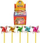 Henbrandt 60x Mini Foil Sand Castle Windmills - 7cm