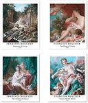 Wall Art Unframed Prints Giclee Art Paper Set of 4, 11x14 inch Classic Mythology Historical Artwork, Bedroom Decoration Vintage Portrait Goddess Venus Francois Boucher Picture