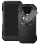 Wireless ProTech Case Compatible with Kyocera DuraForce Ultra Phone Models E7110 Leather Frame Fitted Case with Quad Lock Belt Clip