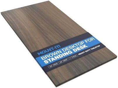 Mount-It! Premium Tabletop for Sit Stand Desktop (55" Wide, 29" Deep, 1" Thick), Standing Desk Top Only - Wood Table Top Slab in Brown Wooden Block, Top Rectangular for Adjustable Computer Desk