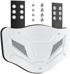 ARGOMAX Football Back Plate - Lightweight Adjustable Spine Guard for Youth & Adult Players, High-Impact Back Protector with Breathable Design, Fits All Shoulder Pads (Sizes 12 to Adult) - White.