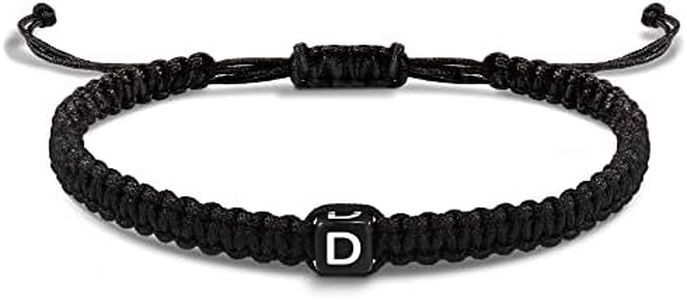 Btysun Mothers Day Bracelet Mom Gifts from Daughter Initial D Charm Bracelets for Women Adjustable Braided Letter Adjustable Birthday Gifts for Friend Female Sister Wife Coworker