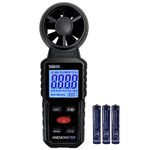 3 in 1 Handheld Anemometer Wind Speed Meter Gauge Speedometer Wind Level Tester Air Flow Meter Temperature Measuring Device Outdoor for Sailing Surfing Flying Shooting