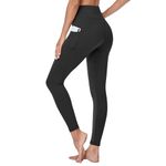 Gayhay Leggings with Pockets for Women - High Waisted Tummy Control Soft Compression Yoga Pants for Workout Running Gym