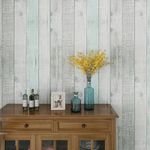 Dzhuywer Wood Plank Wallpaper Wood Panel Contact Paper Peel and Stick Wallpaper Self Adhesive Removable Wallpaper Shiplap Wall Paper for Kitchen Countertop Cabinet Furniture Home 17.7" x 118" Vinyl