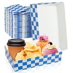 30 Pcs Oktoberfest Party Supplies German Party Bavarian Flag 4 Corner Food Boxes Paper German Beer Festival Snack Trays Disposable Food Trays for Beer Festival Party Decorations Supplies Favors