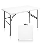 Campland 4FT Folding Table, Indoor & Outdoor Heavy Duty Camping Table, Folding Picnic Table, Folding Card Table for Picnic, Party, Camping (4FT)