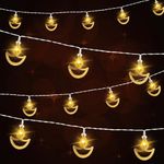 Landifor 9.8ft Diwali Light String Indian Themed Festival of Light Fairy Lights 20LEDs Warm White Dīpāvali Hanging Light Diwali Flame Shaped Lamps for Deepavali Indian Themed Puja Decor