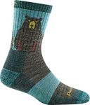 Darn Tough Women's Bear Town Micro Crew Lightweight Hiking Sock (Style 1970) - Aqua, Medium