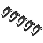 kwmobile Server Rack Cable Management Brackets - Set of 5 Steel Fibre Optic, Network, Patch Cable Organiser Management System Screw-On Brackets