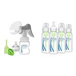 Dr. Brown's Manual Breast Pump + Dr. Brown's Options+ Narrow Bottle (4 Count)