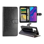 MDYHMC YXCY ATT For Huawei Honor Play9A/Honor9A Crazy Horse Texture Leather Horizontal Flip Protective Case with Holder & Card Slots & Wallet & Photo Frame (Color : Black)