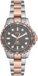 Fossil Women's Blue Dive Quartz Stainless Steel Three-Hand Watch, Color: Two Tone (Model: ES5348)