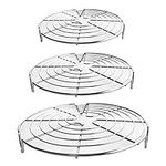 KITCHENATICS Round Cooling Racks for Cooking & Baking, Stainless Steel Steamer Rack, Canning Rack, Cooking Rack, Cake Cooling Rack - Baking Cooling Rack for Air Fryer & Instapot - 7.5, 9,10.5 in 3Pcs