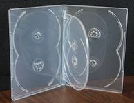 New 10 Pack Crystal Clear Standard Size 6 Tray DVD Case Box 14mm Multi Discs Holder W Flap