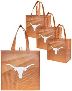 FOCO Texas Coated Non-Woven Shopping Bag - 4 Pack