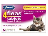 (3 Pack) Johnsons Vet - 4 Fleas Cat Flea Tablets - 6 Tab