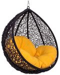 Prime Pigeon Hammock Swing Chair Without Stand for Home, Hanging Swings for Indoor, Outdoor, Home, Patio, Yard, Balcony, Garden (Black/Yellow)