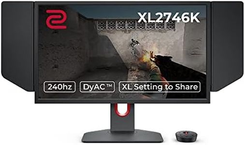 BenQ Zowie XL2746K Gaming Monitor (27 inch, 240 Hz, 0.5ms, DyAc+, XL Setting to Share, S Switch, Shielding Hood)