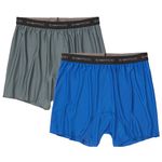 ExOfficio Men's Give-n-Go Boxer 2 Pack, Charcoal/Royal, Small