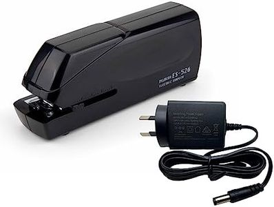 ExtraPrint Electric Stapler - Full Strip, 24 Sheets, AC Adapter or Battery Powered for Home and Office Use - Electric Paper Stapler - Upholstery Stapler - 26/6 Staples - Black