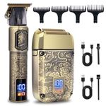 Hatteker Electric Razor Foil Shavers for Men Beard Trimmer Bald Head Shaver Grooming Kit Barber Clippers Hair Trimmer Shaving Kit with 4 Guards