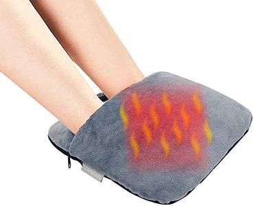 lomitech Electric Heated Foot Warmer with Massage,Vibration and Heating,Soft Plush Fabric & USB Fast Heating Pad for Women and Men,Relieve Foot Pain Soreness