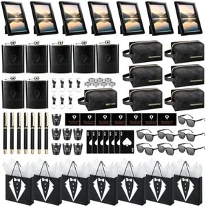 Rigibright 84 Pcs Groomsmen Gifts Set of 7 for Wedding Party Best Man Gift