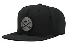 Mizuno Unisex Crossed Clubs Snapback Hat Black