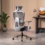 Green Soul Orion | Ergonomic Office Chair for Work with Dual Panel Backrest | Seat Slider | 3D Armrest | Warranty | 5 Years | Grey