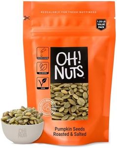 Pumpkin Seeds | Roasted Salted | 1.25 lb | No Shell Pepitas | Packed in New York Zip-Seal Bag for Exceptional Freshness by Oh Nuts