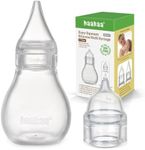 haakaa Silicone Baby Nasal Aspirator Safe Baby Nose Cleaner Easy-Squeeze Nose & Ear Bulb Syringe, 0m+ Newborn,Toddler