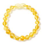 Baltic Amber Bracelets/Anklet Sizes 20cm - Lemon - Handmade Polished - Knotted Between Beads