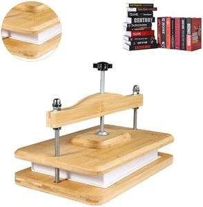 Nuvograin Wooden Book Press, 11.6 x 7.9 Inch Bamboo Book Binding Press for Bookbinding, Portable Bookbinding, Manual Paper Press and Starter Tools for Bookbinding Supplies
