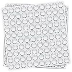 Dampone Cabinet Door Rubber Bumpers 200 Pcs Self Adhesive Sound Dampening Clear Bumper Pads for Drawers, Table Tops, Cupboard, Picture Frames, Glassware and Furniture (Hemispherical)