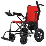 WISGING H14 Lightweight Foldable Electric Wheelchair for Seniors, Smart Travel Electric Wheelchairs for Adults, Travel Size, Airline Approved, User Friendly - 2x250W Motors Power, 20km Cruise Range