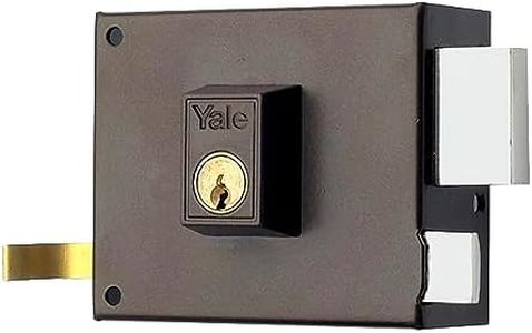 Yale, 12580DHP, Cerradura de Sobreponer Estándar, Hierro Pintado, 80 mm, 125 / Derecha, Entrada 40 mm