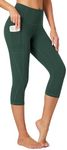 Heathyoga Capri Leggings for Women High Waisted Capri Leggings with Pockets for Women Yoga Pants with Pockets